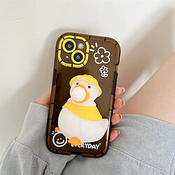 GUPBOO Étui pour iPhone11 Soufflant bulle tortue canard dessin animé étui pour téléphone portable transparent et doux