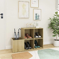 Avis Maison Chic Armoire à Chaussures,Meuble de Rangement à Chaussures Chêne Sonoma 105x35,5x70 cm Aggloméré -MN84111