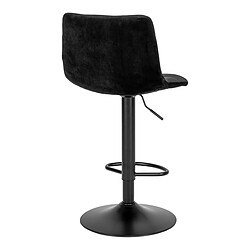 Acheter EPIKASA Lot de 2 Tabourets Hauts Middelfart, Noir, Velours, 43x43x108 cm