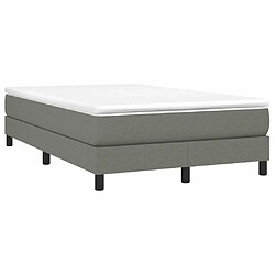 Maison Chic Lit adulte- Lit + matelas,Sommier à lattes de lit avec matelas gris foncé 120x190cm tissu -GKD66983