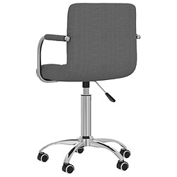 Acheter Helloshop26 Chaise fauteuil siège pivotante de bureau informatique étude foncé tissu gris 02_0024122