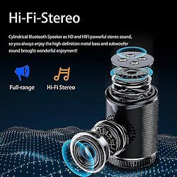 Universal Yyh-small mini haut-haut-haut-haut-haut Bluetooth Portable FM TF AUX USB Speakers Speakers (noir) pas cher