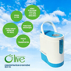 Mini Concentrateur d'Oxygène Portable OLV-C1 Usage Médical, Faible Bruit Moins de 40db, Débit 1-5L/min, Batterie De Secours pas cher