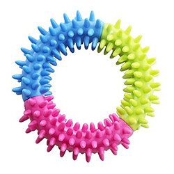 Jouets pour chien Tpr anneau barbelé trois couleurs Jouet à mâcher en caoutchouc Jouet à mordre les molaires pour chiot Cordes élastiques