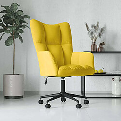 vidaXL Chaise de relaxation Jaune moutarde Velours