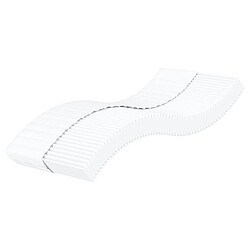 vidaXL Matelas en mousse blanc 90x220 cm dureté H2 H3