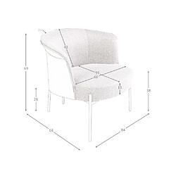 Angel Cerda Fauteuil en tissu gris et croûte de cuir gris foncé pas cher