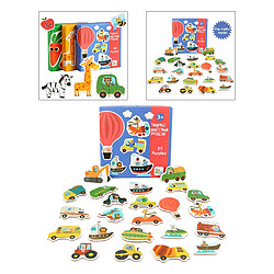 Acheter Puzzles Assortis Pour Les Enfants De 2 à 4 Ans Transport De Jouets éducatifs En Bois