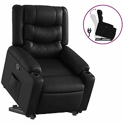 Maison Chic Fauteuil Relax pour salon, Fauteuil inclinable Noir Similicuir -GKD95506