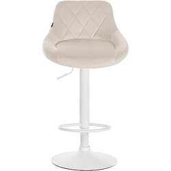 Avis Non Tabouret de bar Lazio velours blanc