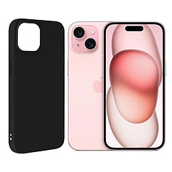 Coque de protection souple silicone Noir pour iPhone 15 6.1" - VISIODIRECT -