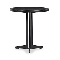 Table d'Appoint en Bois et Métal Ronde Oslo Pärumm Noir Ø45x45 cm