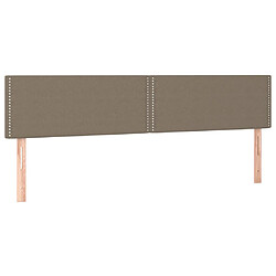 Avis vidaXL Tête de lit à LED Taupe 200x5x78/88 cm Tissu