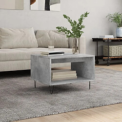 Maison Chic Table basse,Table Console Table d'appoint, Table pour salon gris béton 60x50x40 cm bois d'ingénierie -MN28358