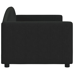 Avis vidaXL Lit de repos sans matelas noir 80x200 cm tissu