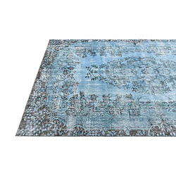 Vidal Tapis de laine 279x163 Bleu Ultra Vintage pas cher