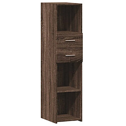 vidaXL Buffet haut chêne marron 30x42,5x124 cm bois d'ingénierie