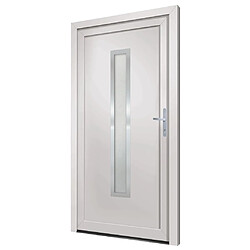 Avis vidaXL Porte d'entrée Blanc 108x208 cm PVC