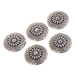 5 pieces couture boutons vintage visser des rivets de boutons de fleurs en arrière D pas cher