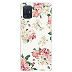 Coque en TPU impression de motifs souple fleurs pour votre Samsung Galaxy A51