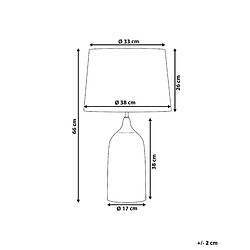 Avis Beliani Lampe à poser en céramique gris et blanc GEORGINA