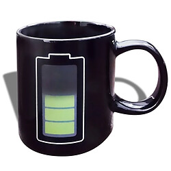 Totalcadeau Mug thermo réactif tasse thermo-changeante batterie rechargée