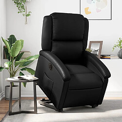 Maison Chic Fauteuil Relax pour salon, Fauteuil inclinable électrique noir similicuir -GKD52942