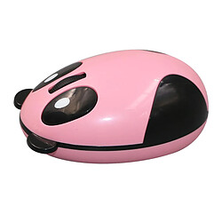 Mini Souris de Jeu Sans Fil 2.4G Portable Mignon Panda 1200 DPI 3 Boutons Rose