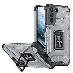 Ozzzo crystal ring coque kickstand tough rugged cover pour samsung galaxy s22+ (s22 plus) noir