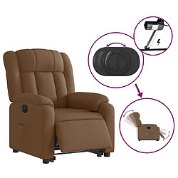 Acheter vidaXL Fauteuil inclinable électrique marron tissu