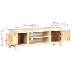 vidaXL Meuble TV 120x30x40 cm Bois d'acacia brut pas cher