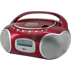 Soundmaster chaine hifi stéréo Portables Dab+ FM Lecteur CD CD-R CD-RW 6W rouge gris 