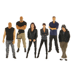 6Pcs 1:64 Personnages Minuscule Figure Minuscule PVC Personnes Bâtiment Groupe Ferroviaire pas cher