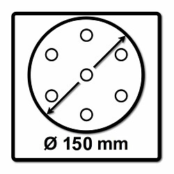 Festool HSK-D 150 W Cale de ponçage tendre 150 mm + 200x Abrasifs P40 / P60 / P120 / P180 (495965)