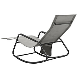 Acheter Helloshop26 Transat chaise longue bain de soleil lit de jardin terrasse meuble d'extérieur acier et textilène gris 02_0012243