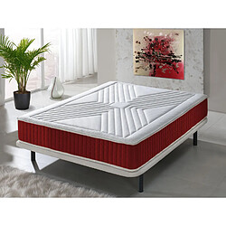 Materassi&Doghe Matelas 180x200 à mémoire de forme avec 5 cm de mémoire - Hauteur 25 cm - Orthopédique - Bande microfibre - Orthopédique - Ergonomique - Antibactérien - 100% Made in Italy