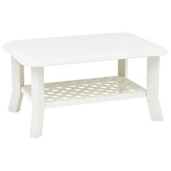 Maison Chic Table basse,Table Console Table d'appoint, Table pour salon Blanc 90 x 60 x 46 cm Plastique -MN70630