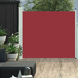 Maison Chic Auvent latéral rétractable de balcon | Store extérieur | Auvent solaire de patio 100x300 cm Rouge -GKD18144