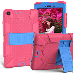 Wewoo Pour Galaxy Tab A8.0 2019 / T290 - Étui de protection en silicone bicolore antichoc avec support rose vif + bleu