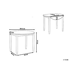 Avis Beliani Table ronde extensible en bois OMAHA