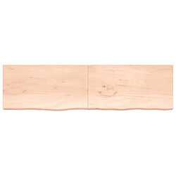 Avis vidaXL Étagère murale 220x60x(2-6) cm bois de chêne massif non traité