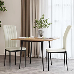 Maison Chic Lot de 2 Chaises à manger,Chaise pour cuisine,Solide Structure Crème Velours -MN69160