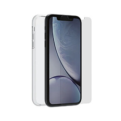 Muvit Coque pour iPhone XR Série Recycletek et Protection d'Écran en Verre Trempé Transparent