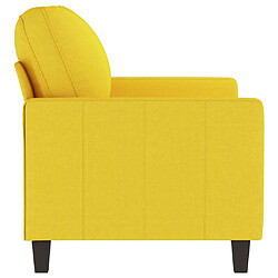 Avis vidaXL Canapé à 2 places Jaune clair 120 cm Tissu