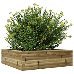 Avis vidaXL Jardinière 80x80x23 cm bois de pin imprégné