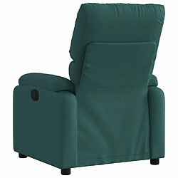 Acheter Maison Chic Fauteuil Relax pour salon, Fauteuil inclinable électrique Vert foncé Tissu -GKD16063