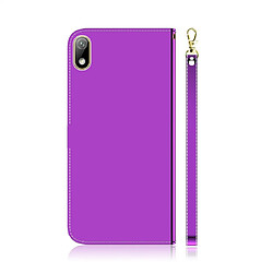 Avis Wewoo Housse Coque Pour Huawei Y5 2019 / Honor 8s imité miroir surface horizontale Flip étui en cuir avec support et fentes cartes et portefeuille et lanière violet