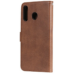 Avis Wewoo Housse Coque Pour Galaxy M30 Étui de protection à rabat horizontal de couleur unie avec support et fentes cartes et portefeuille et cadre photo et lanière marron