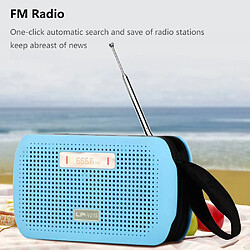 Universal Haut-parleur Bluetooth haut-parleur portable sans fil radio FM mini-subwoofer support basse carte TF AUX lecteur USB colonne de musique pour téléphone mobile | haut-parleur portable (bleu)