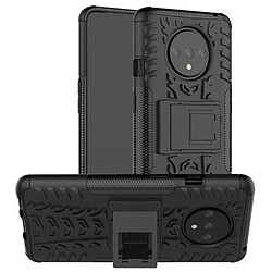 Wewoo Coque Pour OnePlus 7T Texture de pneu TPU antichoc + PC Housse de protection avec support noir